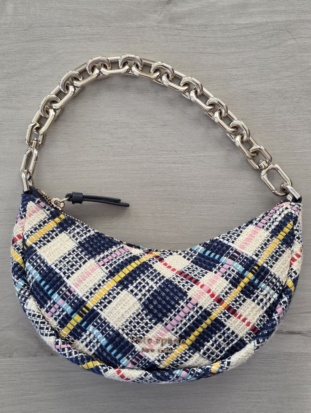 Kate Spade New York Smile Tweed Fabric Small Handbag